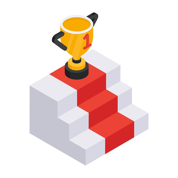 Icono de diseño editable de la escalera de carreras