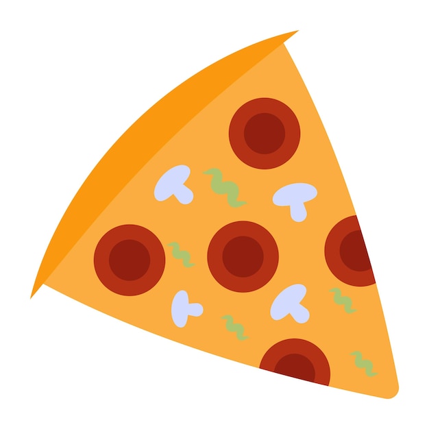 Icono de diseño editable de porción de pizza.