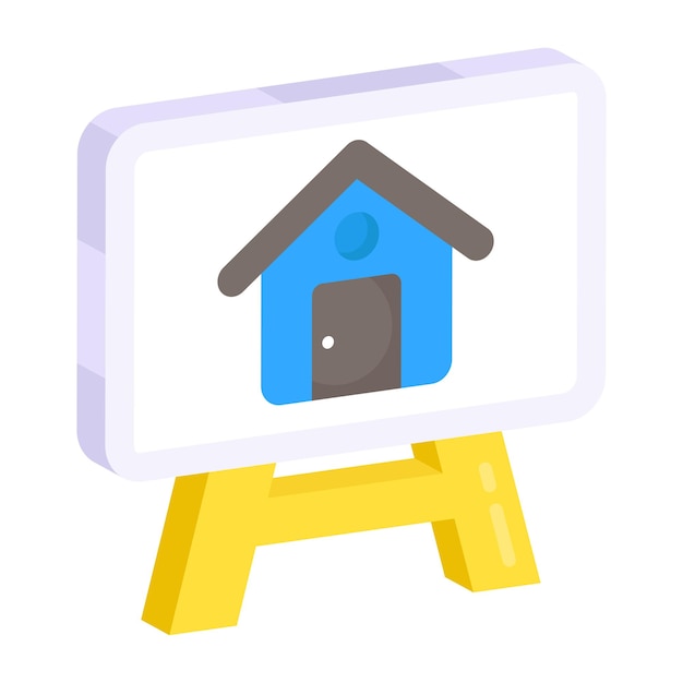 Icono de diseño editable de la presentación del hogar