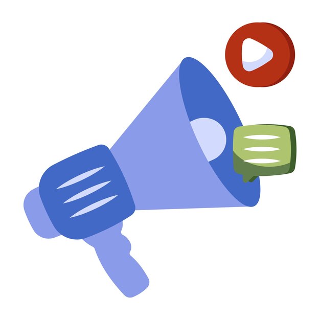 Icono de diseño editable de promoción de video