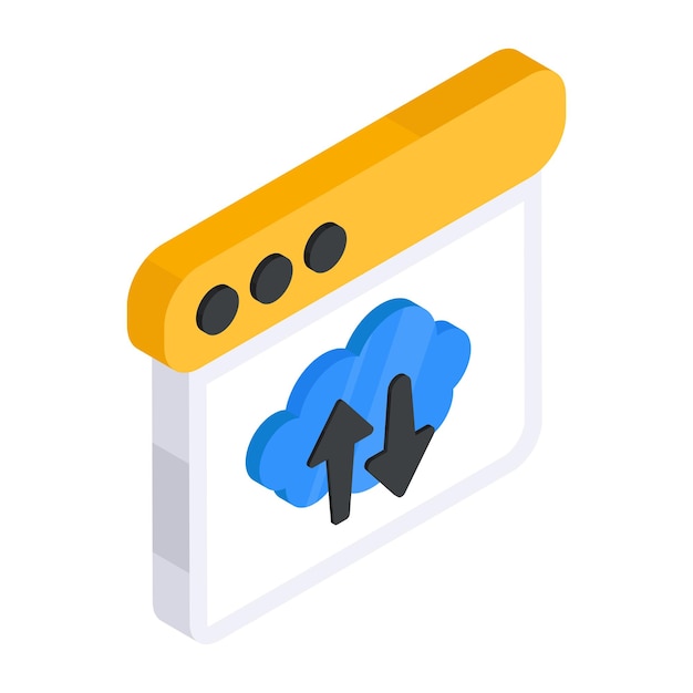 Icono de diseño editable de transferencia de datos en la nube