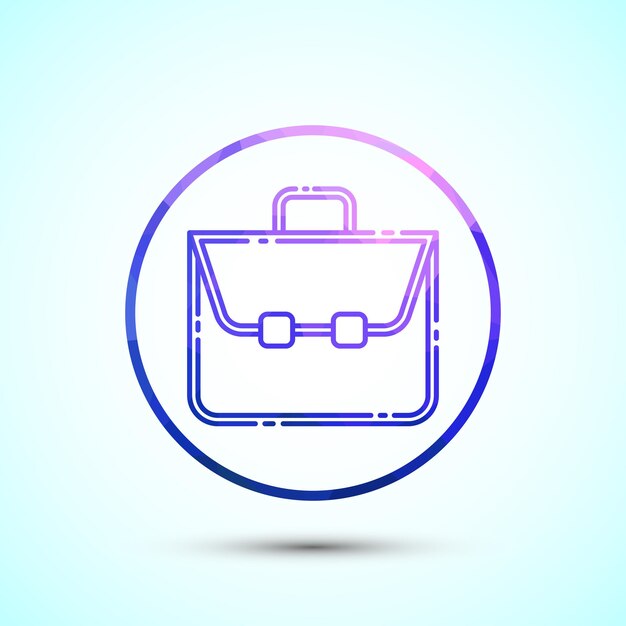 Icono del diseño del icono del maletín Ilustración del icono de la bolsa para aplicaciones y sitios web de estilo low poly
