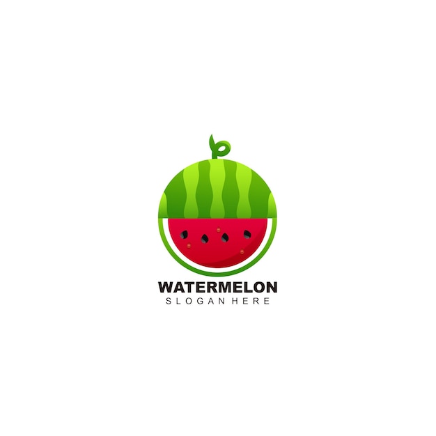 Icono de diseño de ilustración de fruta de sandía para negocios