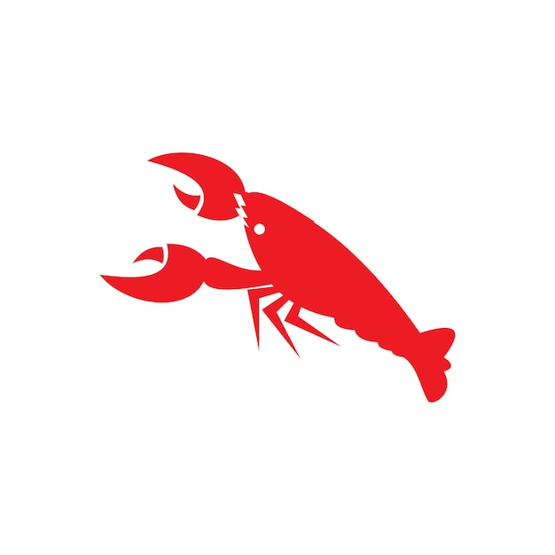 Icono de diseño de ilustración de vector de langosta