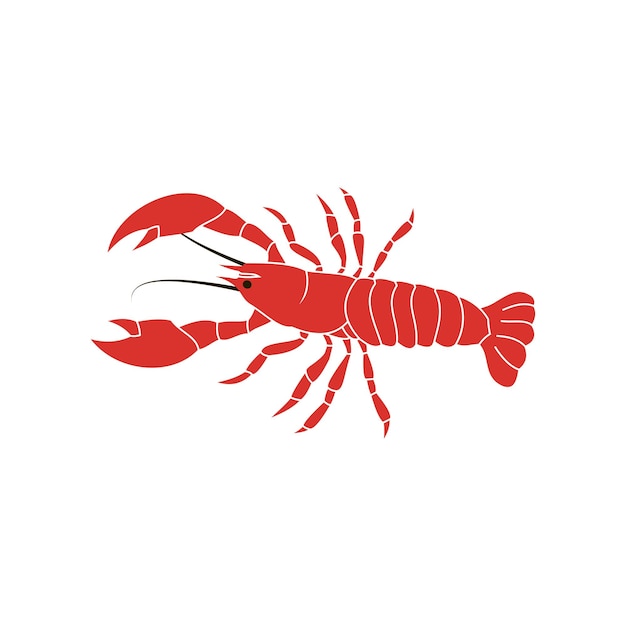 Icono de diseño de ilustración de vector de langosta