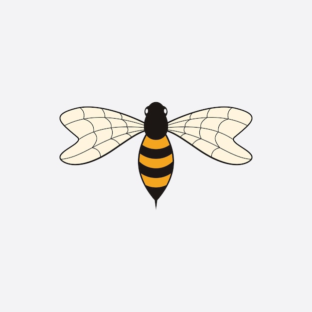 Vector icono de diseño de ilustraciones de logotipo de abeja