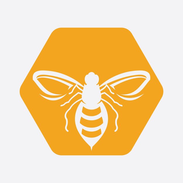 Icono de diseño de ilustraciones de logotipo de abeja