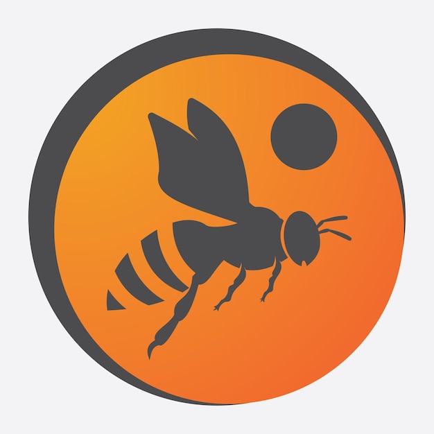 Icono de diseño de ilustraciones de logotipo de abeja