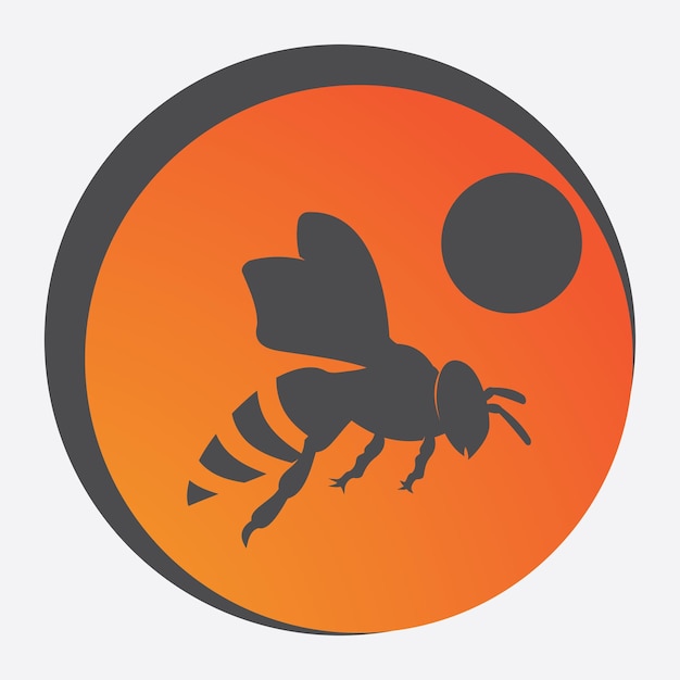 Icono de diseño de ilustraciones de logotipo de abeja