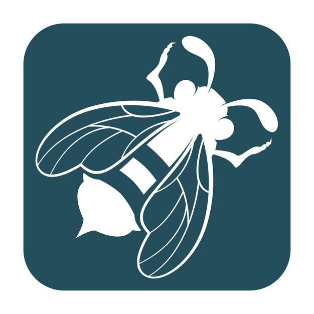 Icono de diseño de ilustraciones de logotipo de abeja