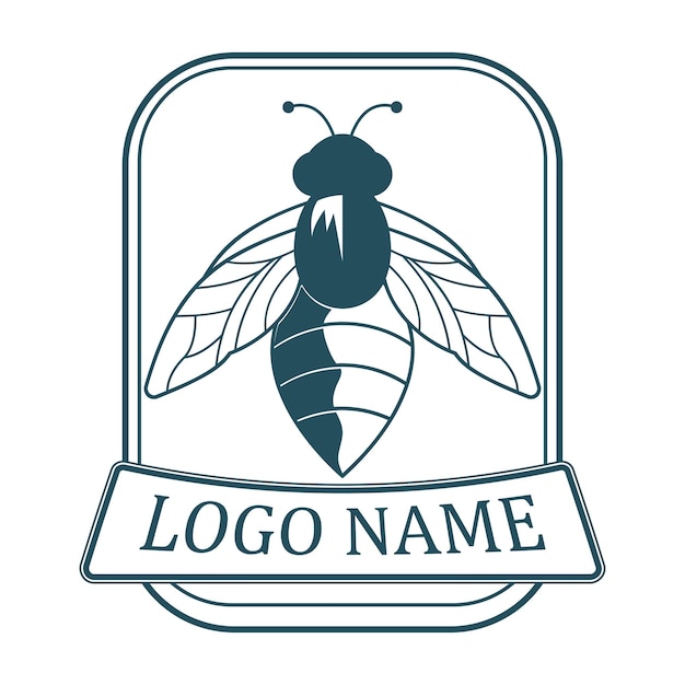 Icono de diseño de ilustraciones de logotipo de abeja