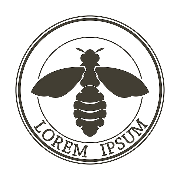 Icono de diseño de ilustraciones de logotipo de abeja