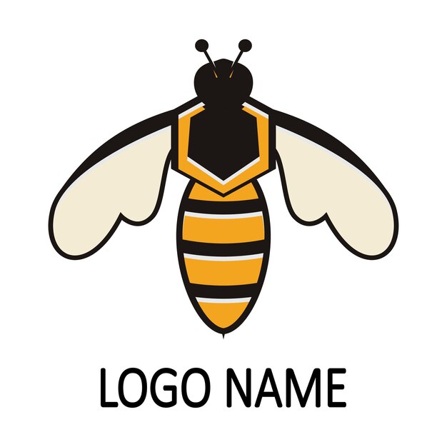 Icono de diseño de ilustraciones de logotipo de abeja