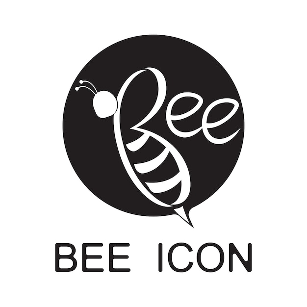 Icono de diseño de ilustraciones de logotipo de abeja