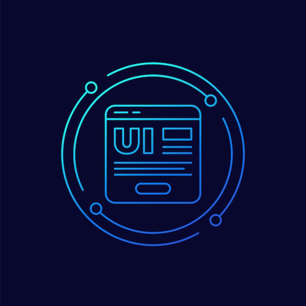 icono de diseño de interfaz de usuario vector lineal