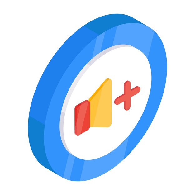 Un icono de diseño isométrico de agregar volumen