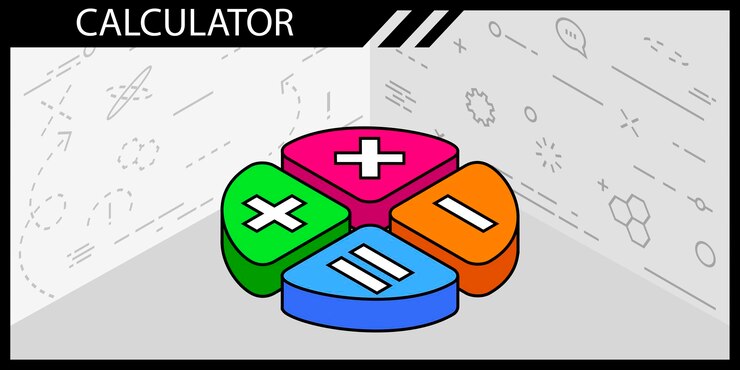 Vector icono de diseño isométrico de calculadora vector web ilustración 3d concepto colorido