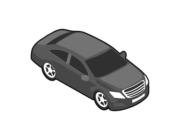 Icono de diseño isométrico del coche ilustración web vectorial concepto colorido 3d