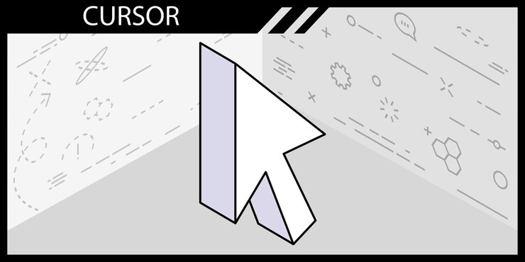Vector icono de diseño isométrico del cursor ilustración web vectorial concepto colorido 3d