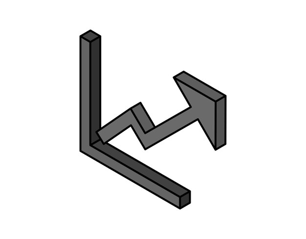 Icono de diseño isométrico de diagrama Ilustración web vectorial Concepto colorido 3d