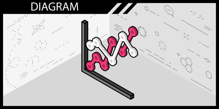 Vector icono de diseño isométrico de diagrama ilustración web vectorial concepto colorido 3d