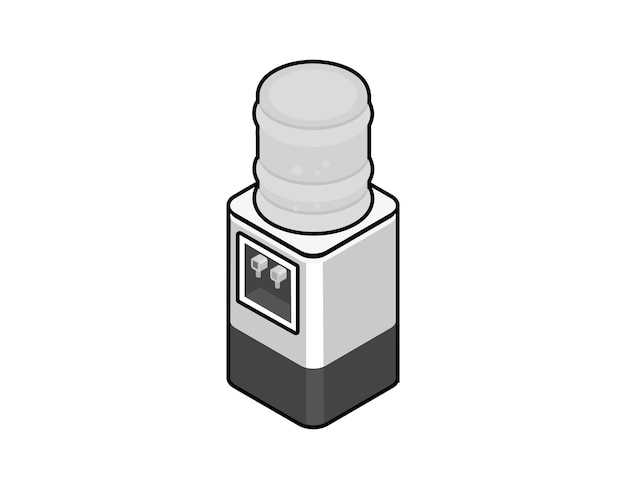 Icono de diseño isométrico del enfriador de agua Ilustración web vectorial Concepto colorido 3d