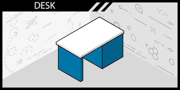Icono de diseño isométrico de escritorio Ilustración web vectorial Concepto colorido 3d