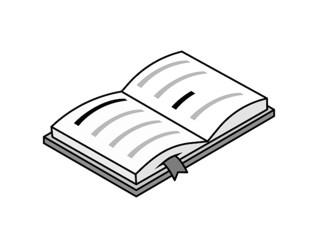 Icono de diseño isométrico del libro Ilustración web vectorial Concepto colorido 3d