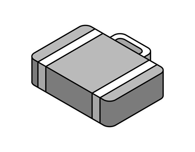 Icono de diseño isométrico de maleta Ilustración web vectorial Concepto colorido 3d