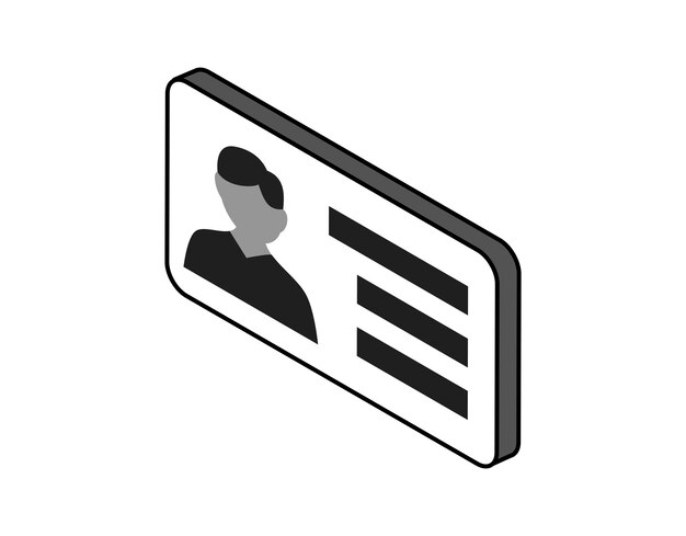 Icono de diseño isométrico de perfil Ilustración web vectorial Concepto colorido 3d