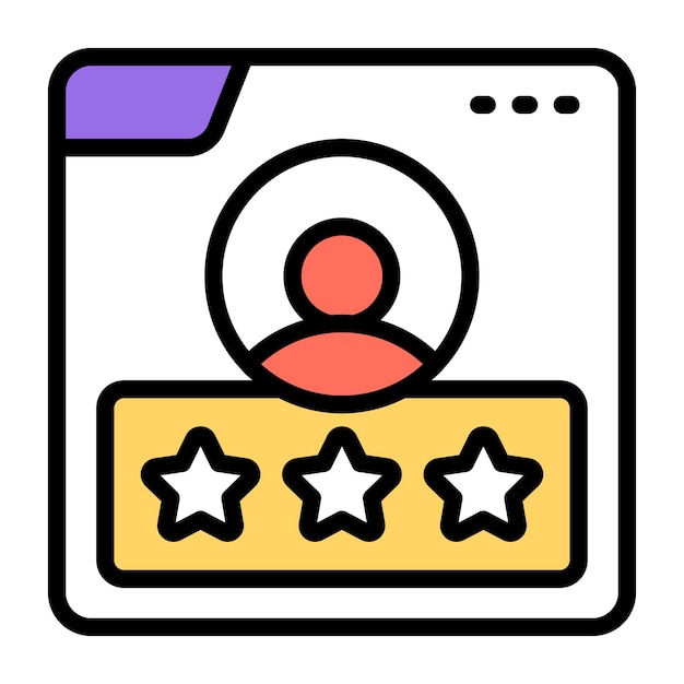 Un icono de diseño isométrico del perfil web