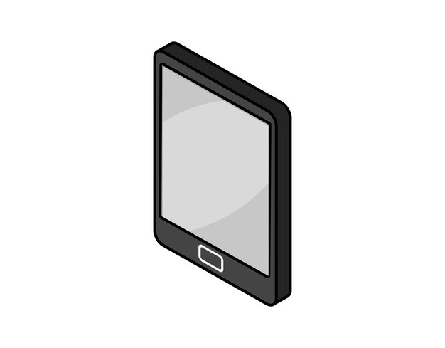 Icono de diseño isométrico de tableta Ilustración web vectorial Concepto colorido 3d