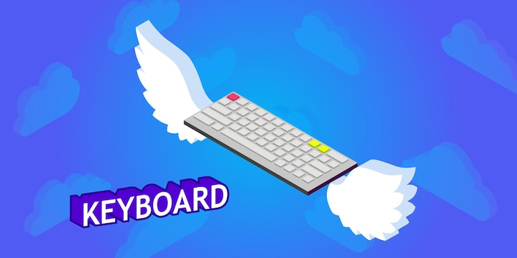 Vector icono de diseño isométrico del teclado ilustración web vectorial concepto colorido 3d