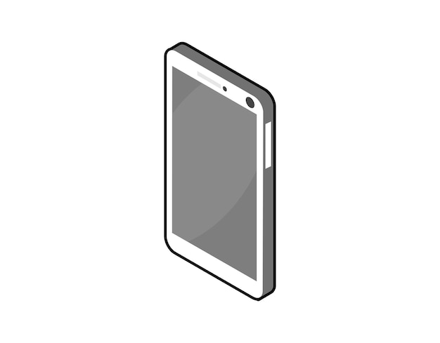Icono de diseño isométrico de teléfono inteligente Ilustración web vectorial Concepto colorido 3d