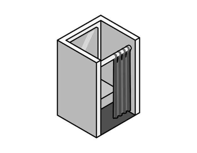 Icono de diseño isométrico de vestidor Ilustración web vectorial Concepto colorido 3d