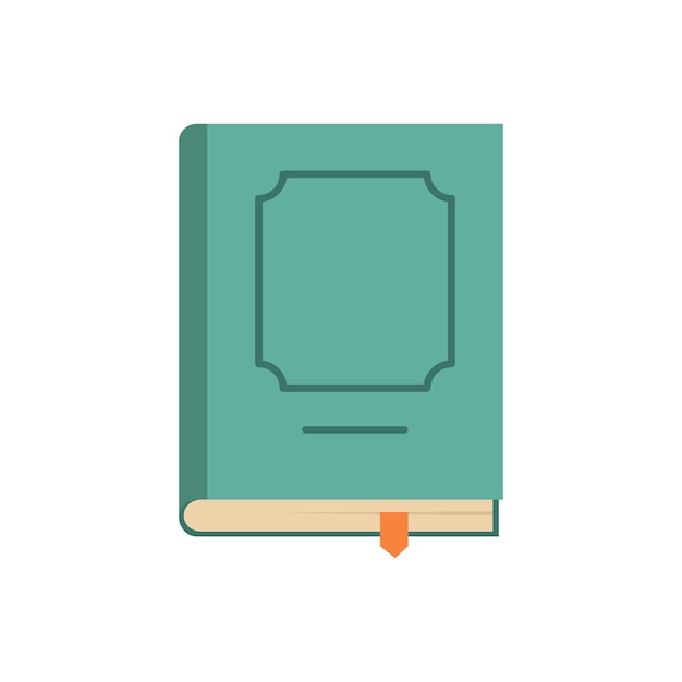 Icono de diseño de libro Ilustración plana del icono de vector de diseño de libro aislado sobre fondo blanco