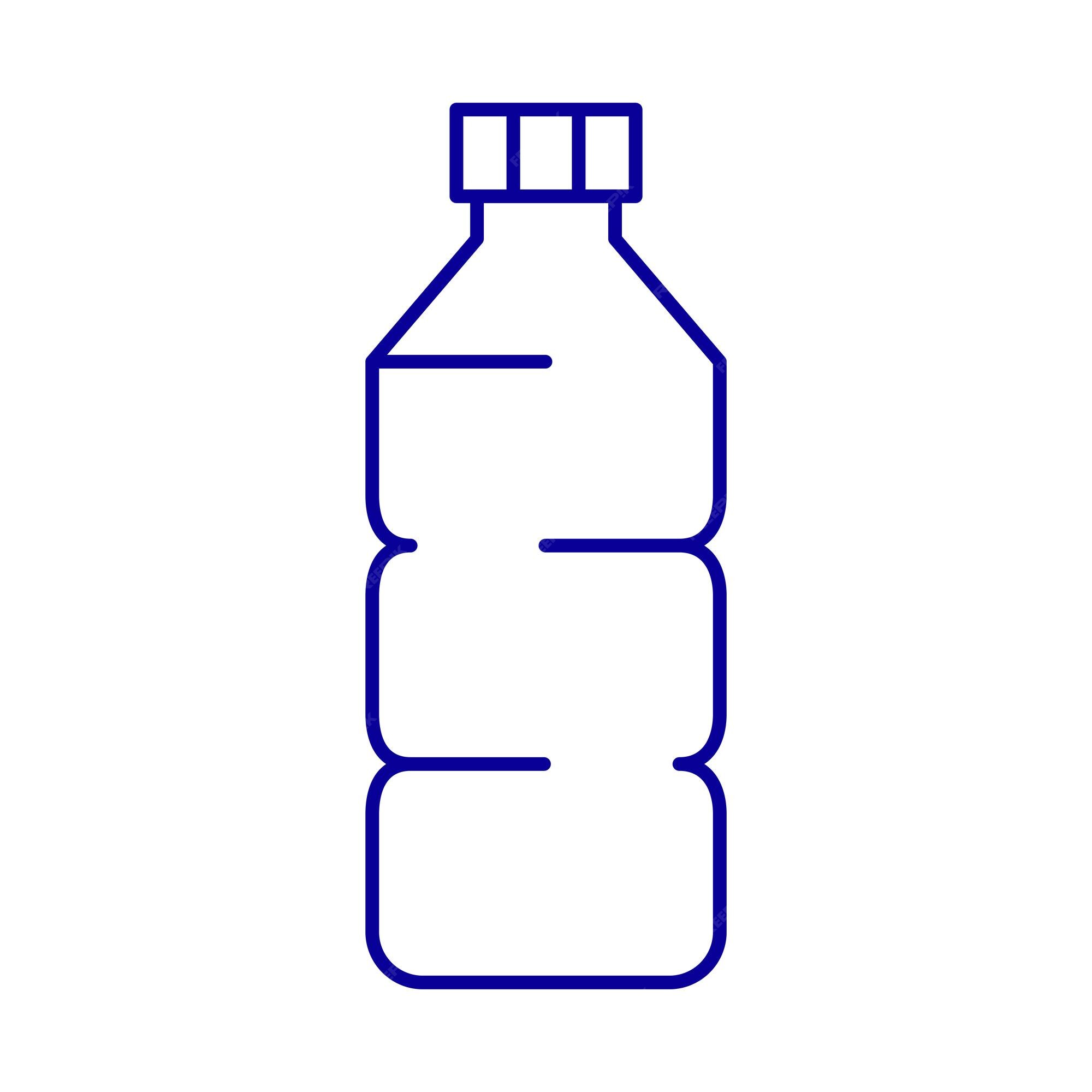 Tejido opción Acuerdo Icono de diseño de línea de botella de plástico icono lineal de color azul  de botella para diferentes propósitos | Vector Premium