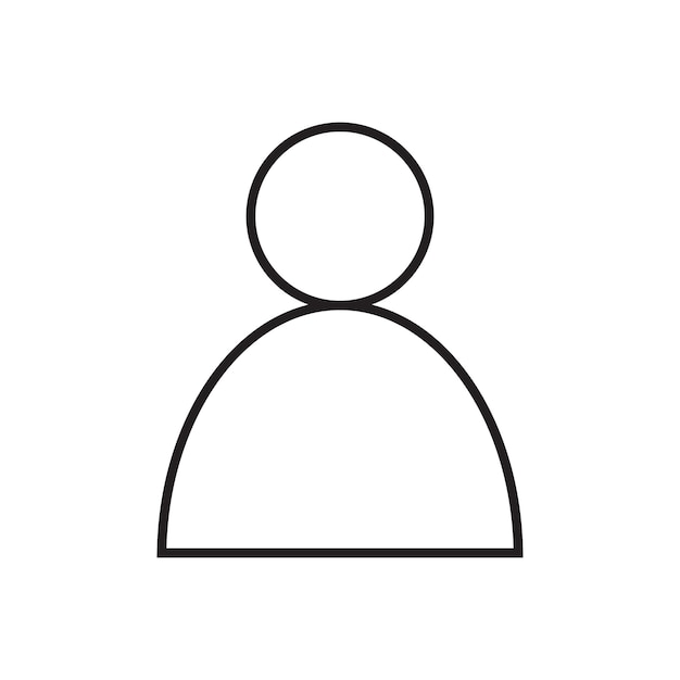 Icono de diseño de la línea de usuario