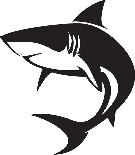 Icono de diseño de logo de vector de aleta de tiburón
