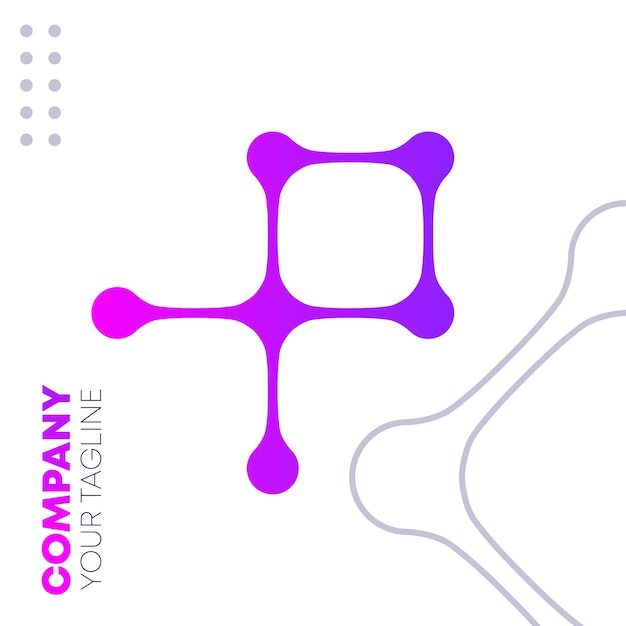 Icono de diseño de logotipo abstracto moderno de tecnología