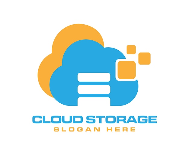 Icono del diseño del logotipo de almacenamiento en la nube