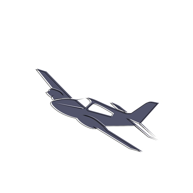 Vector icono de diseño de logotipo de avión