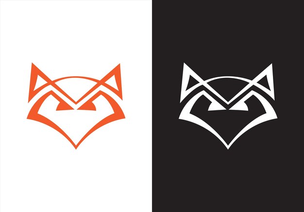 Icono del diseño del logotipo de la cabeza de zorro