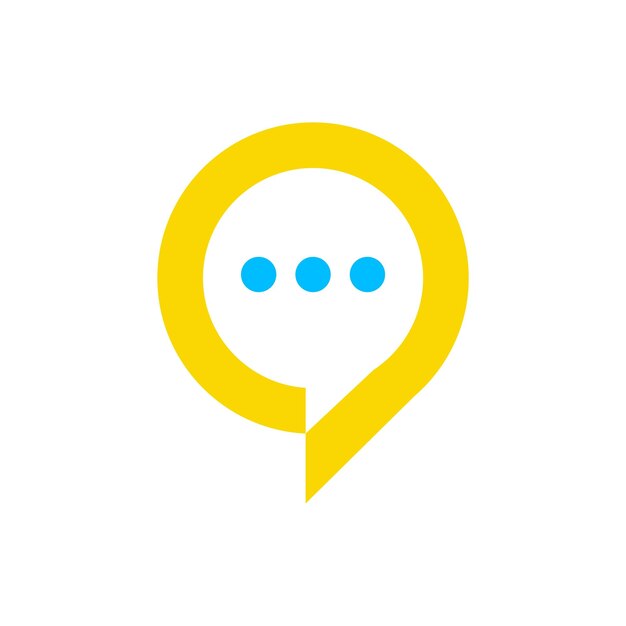 Icono de diseño de logotipo de chat Diseño de chat o comunicación
