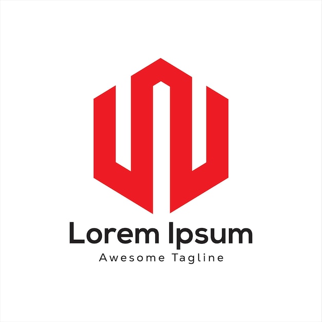Icono de diseño de logotipo creativo en forma de polígono de la letra W