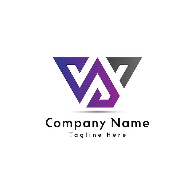 Icono de diseño de logotipo creativo inicial de letra CWY