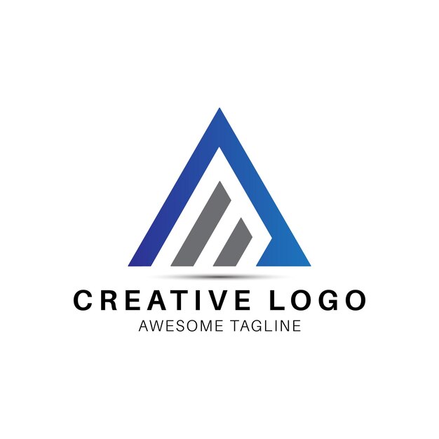 Icono de diseño de logotipo creativo de la letra MA