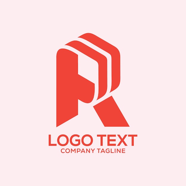 Icono de diseño de logotipo creativo de la letra R