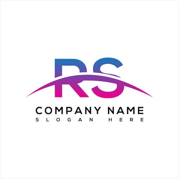 icono de diseño de logotipo creativo de letra RS.