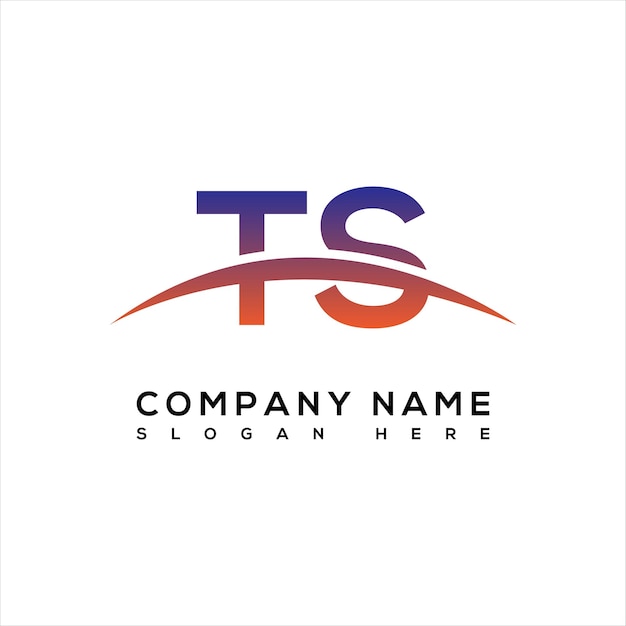 icono de diseño de logotipo creativo de letra TS.